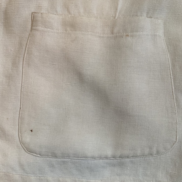 Amazing vintage (20’s?) unlined ivory linen jacket with 3 pearl buttons. - Picture 9 of 16